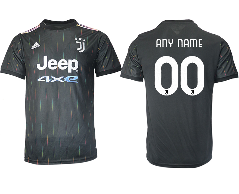 Men 2021-2022 Club Juventus away aaa version black customized Soccer Jersey